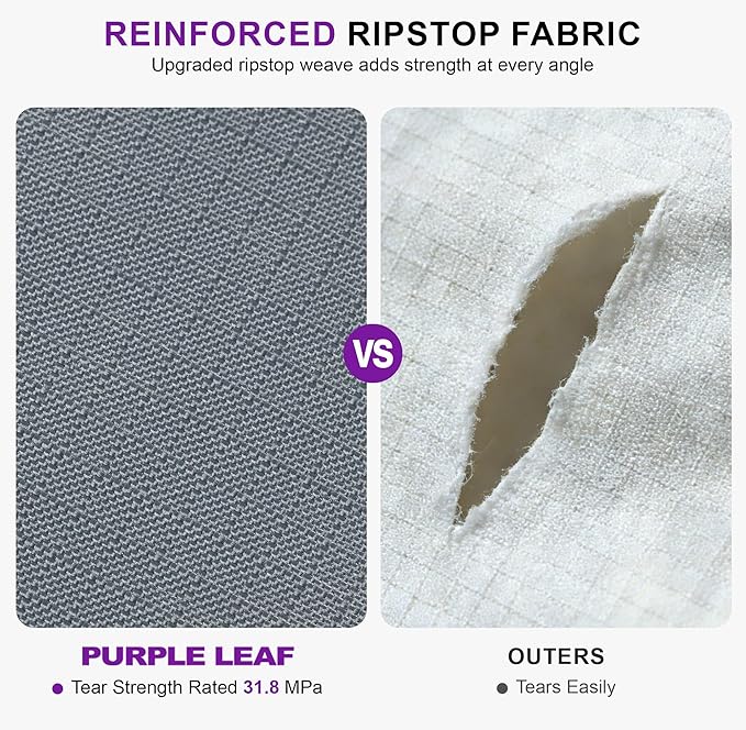 PURPLE LEAF Patio Furniture Cover Waterproof Heavy Duty TPU Coating Tear-Resistant Fabric for Outdoor Rectangular Sectional Sofa Couch Set Dining Table Chair Covers 101"L x 63"W x 29"H