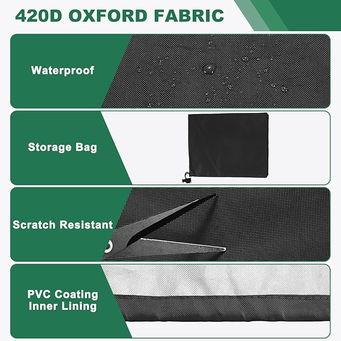 M METERXITY Square Patio Table Cover, 40"L x 40"W x 4"H Rectangular Table Cover for Outdoor Furniture, All-Weather/Waterproof/UV-Resistant, Patio Furniture Protector [Black]