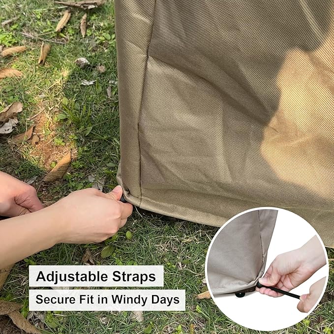 Skypatio Patio Chair Cover Waterproof, Outdoor Furniture Storage Cover for All Weather Protection (Khaki)