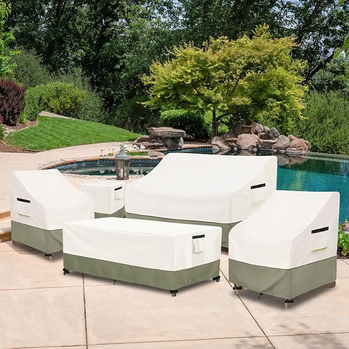 Outdoor Chair Covers 32" W x 34" D x 34" H,600D Heavy Duty Waterproof Patio Chair Cover,Outdoor Furniture Covers for Lawn/Garden Chiar