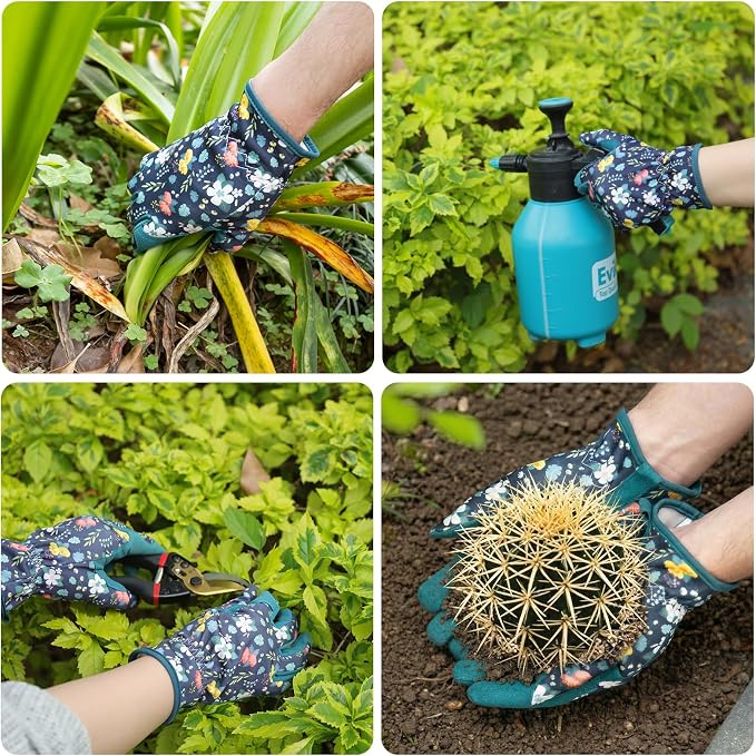 Baidast Gardening Gloves for Women, Breathable Leather Garden Gloves with Grip, Thorn Proof Work Gloves