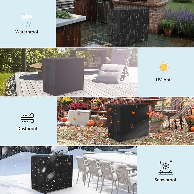 AKEfit Outdoor Prep Table Cover,Waterproof Patio Stainless Steel Table Work Cover,for Grill Dining Cart , Outdoor Table, Patio Food Prep Station-40"L x 24"W x 35"H