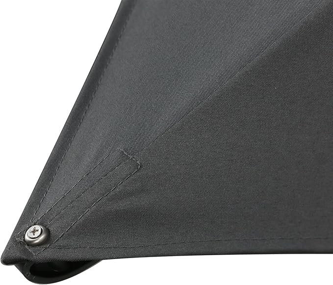 GOWE 10ft Offset Patio Umbrella, Hanging Cantilever Umbrella, Square Shape, Aluminum Cross Base, Tilt, 360-Degree Rotation, Gray