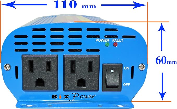 36V DC to 110V AC 300W True Pure Sine Wave Quiet Power Inverter - BiXPower DAS36300