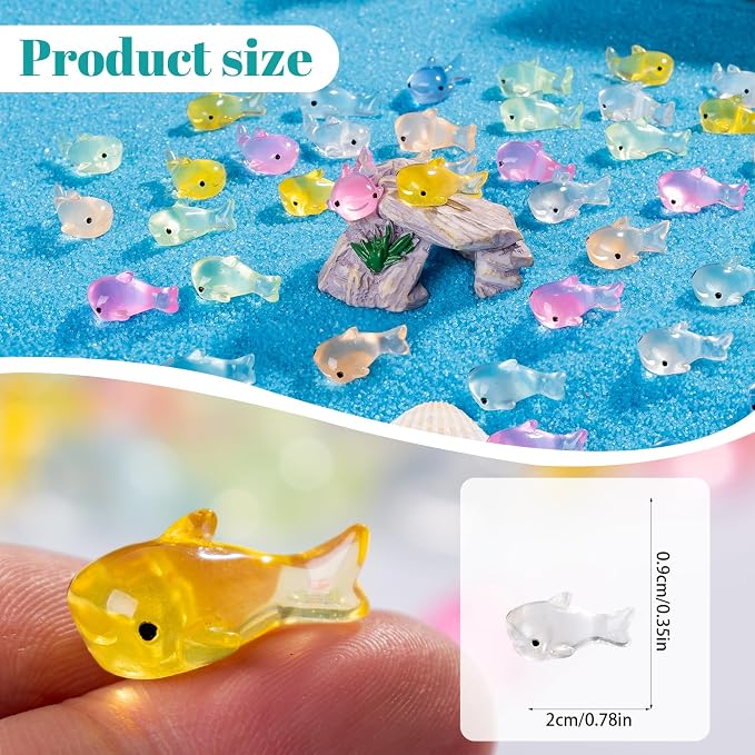 70 Pcs Mini Resin Shark Figurine Bulk Mini Shark Figurine Cake Decorations Cute Miniature Resin Sculpture Ornament Micro Landscape Office Garden Desk Party Tabletop Decor