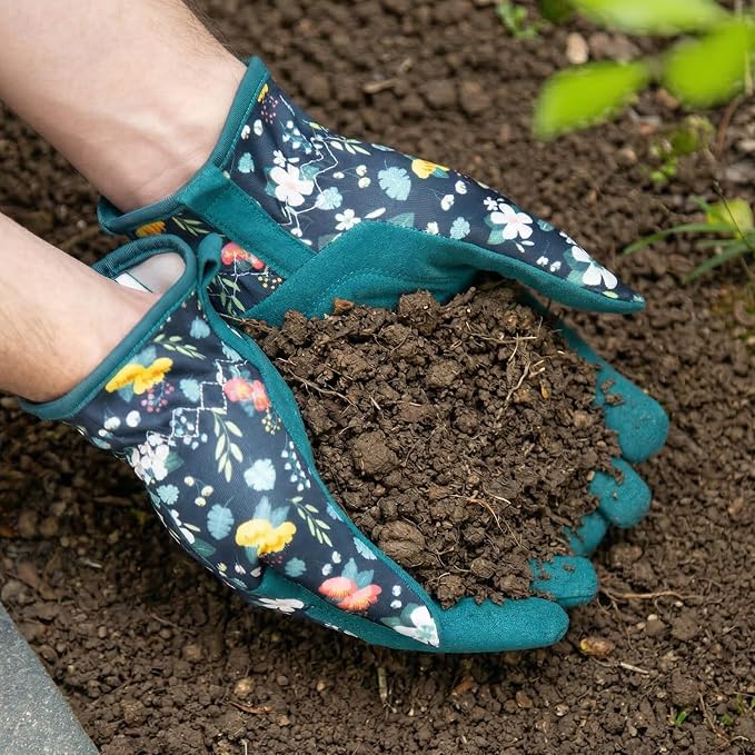 Baidast Gardening Gloves for Women, Breathable Leather Garden Gloves with Grip, Thorn Proof Work Gloves