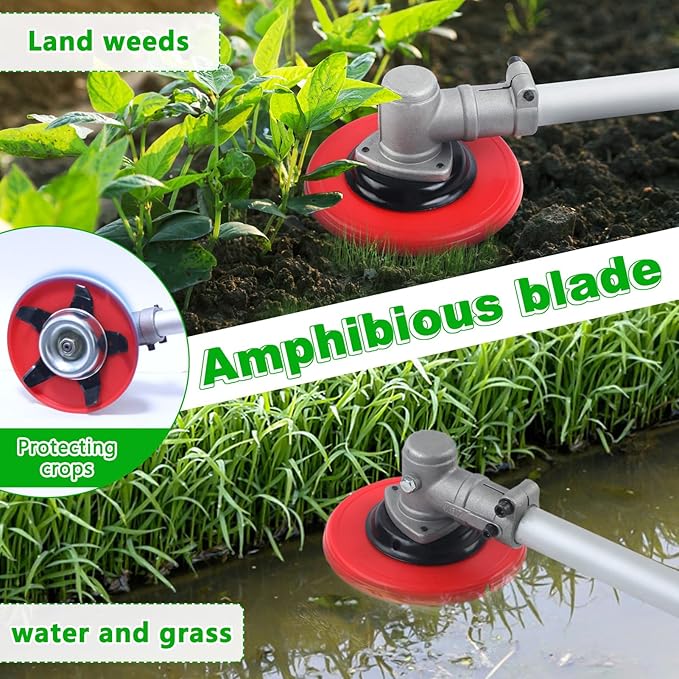 8-in-1 Gas Weed Eater, Multi-Functional Trimming Tool, 52CC 2-Cycle Gas Powered Hedge Trimmer, Weed Eater, String Trimmer, Brush Cutter, Edger, Pole Saw Chainsaw Pruner with Extension Pole (Orange)