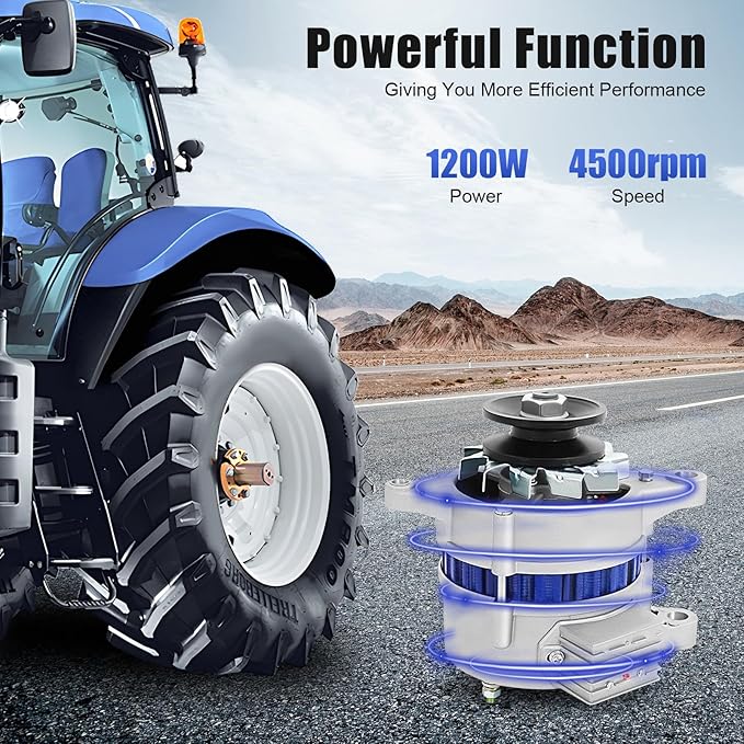 1200W 14V Permanent Magnet AC Generator, 4500 RPM Permanent Magnet Generator, Permanent Magnetic Alternator with Pure Copper Motor, Reliable Power Source for Charging & Lighting