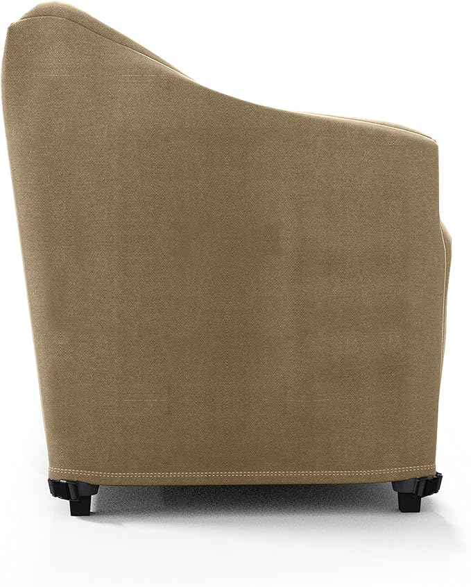 KHOMO GEAR Outdoor Couch Cover Patio Furniture Covers Waterproof Loveseat Cover Sofa Lounge Cover - Brown (88” x 32.5”x 33”)
