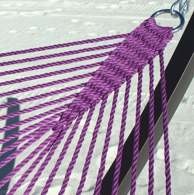 Double Caribbean Hammock - Soft-Spun Polyester - 48 inch (Purple)