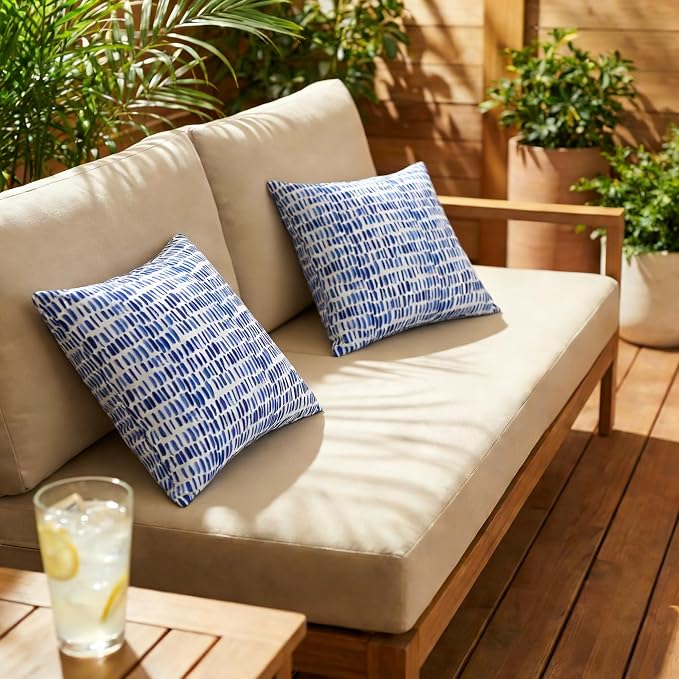 JMGBird Outside Pillows 18x18 Outdoor Throw Pillow Waterproof Outdoor Pillow
