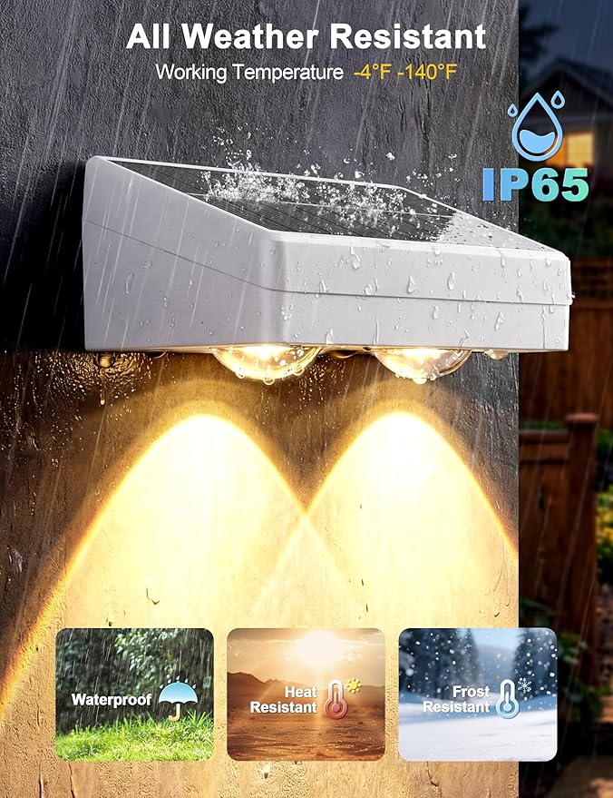 JOFIOS Fence Lights Solar Powered with Remote, 9 Fixed Colors ＆ Color Changing White Fence Lights Waterproof IP65 Dusk-to-Dawn LED Deck Lighting for Patio, Railing, Pool, Porch, Backyard, 12 Pack
