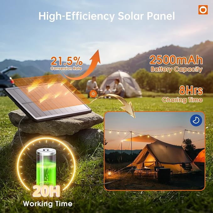 addlon 54FT(48+6) Solar String Lights Outdoor Waterproof with USB & Remote | Control Dimmable Solar Patio Lights IP65 Solar Powered Edison LED Bulbs for Outside Bistro Camping