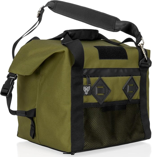Xtreme Sight Line ~ G CUBƎ 25 Faraday Bag for Small Generators and Electronics ~ Protects Against EMP, CME, EMF & RF ~ Signal Blocking ~ Diamond Form Faraday Lined Interior ~ OD Green