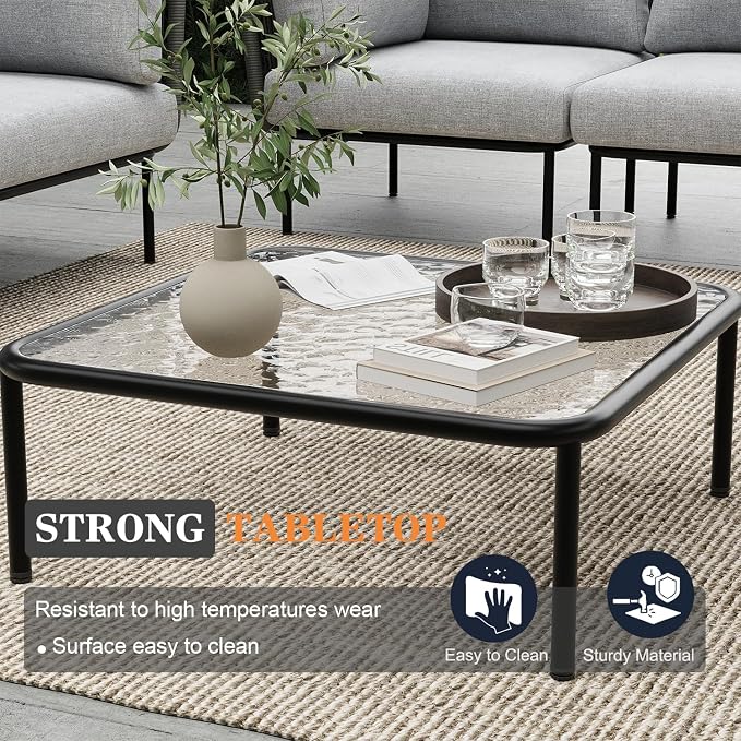 9 Piece Modern Outdoor Rope Wicker Sectional Patio L-Shaped Conversation Sofa Set Deep Seating with Thick Cushions