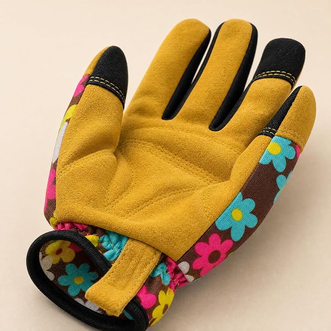 Cute Pattern Gardening Gloves,Thornproof Garden Glove,Gardener Gift | Gardening Gifts for Women,Touchscreen,Tender Thornproof,Cute Pattern,Protection Palm,Machine Washable,Adjustable Cuff