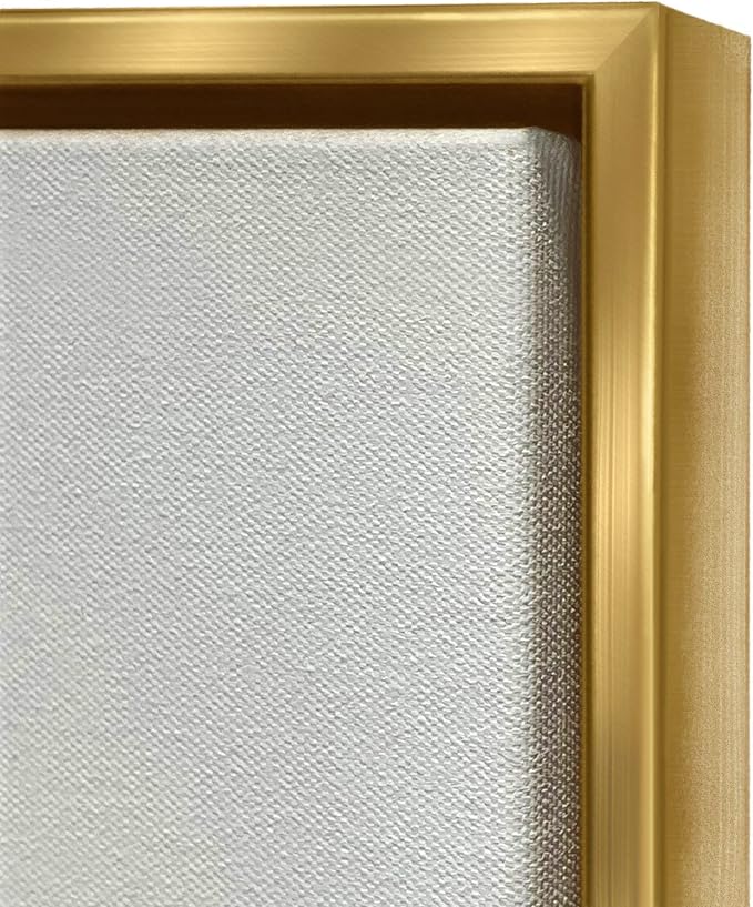 'Woman Lounging Hammock Tropical Summer'| Floating Frame Canvas Art | Stupell Industries | Gold, 17 x 21 Inches, Easy to Hang and Sturdy, Made in USA, by Amelia Noyes