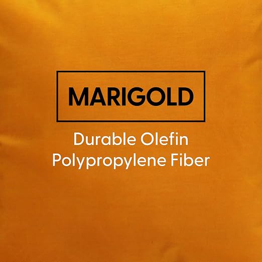 Factory Direct Partners Presidio 18" x 18" Square Decorative Throw Pillow Set with Piping for Indoor/Outdoor Furniture UV, Fade, Weather-Resistant Olefin Fabric (2-Pack) - Marigold, 13810-117