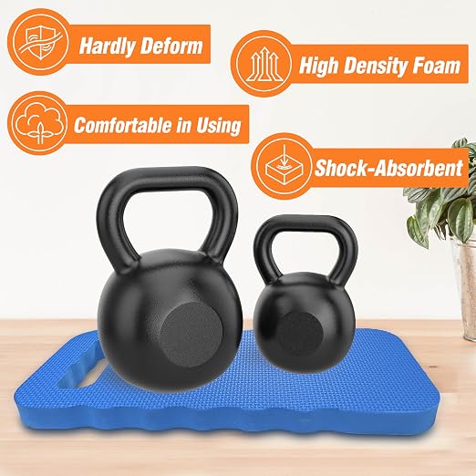 Gardzen Garden Kneeling Pad | EVA Foam Kneeler Pad for Gardening, Baby Bath, Yoga, Pilates, Exercise, 16" x 8" x 1", Blue, 6 Pack