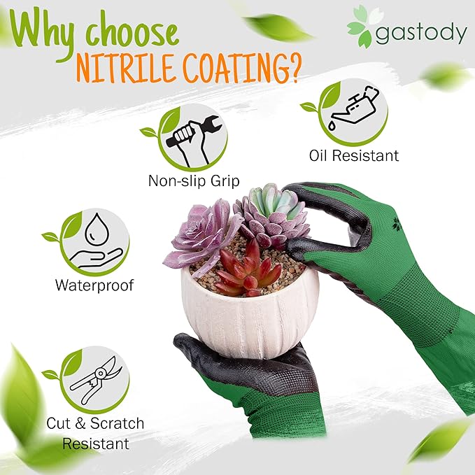 Long Sleeve Gardening Gloves for Women & Men, Long Cuff Garden Gloves | Multipurpose heavy-duty design for outdoor & indoor use; extended cuff shields forearms from thorns, scratches & dirt