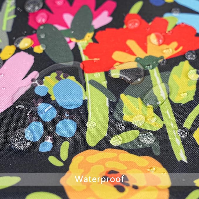 Adabana Outdoor Waterproof Floral Pillow Covers 12x20 Inch | Colorful Outdoor Pillow Covers Summer Decirative for Patio Furniture Porch Garden Pillows