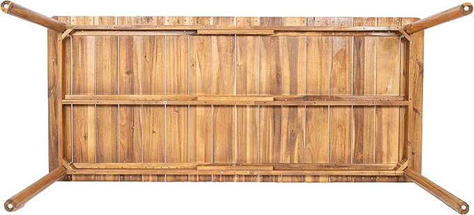 Christopher Knight Home Abaco Outdoor Acacia Wood Dining Table Set for 8, Outdoor Dining Set, Patio Table and Dining Chairs Set of 8 with Cushions, 9 Pieces Patio Set with Cushions, Beige and Teak