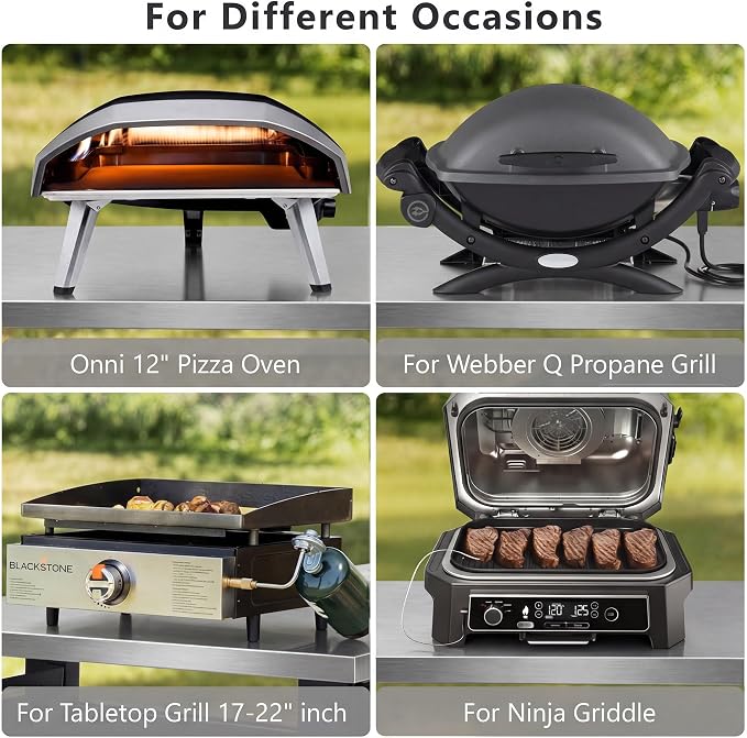 Outdoor Deck Box Storage Cabinet with Stainless Steel Top, 39.5 Inch Patio Prep Station and Grill Cart with 4 Locking Wheels, Propane Tank Storage and Waterproof Cover, Black Finish
