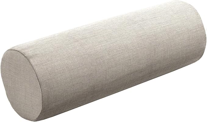 Cushion Source 20" x 6" Sunbrella Bolster Pillow, Indoor/Outdoor Decorative Support Pillow, Fade and Water Resistant, Sunbrella Elements Cast Silver