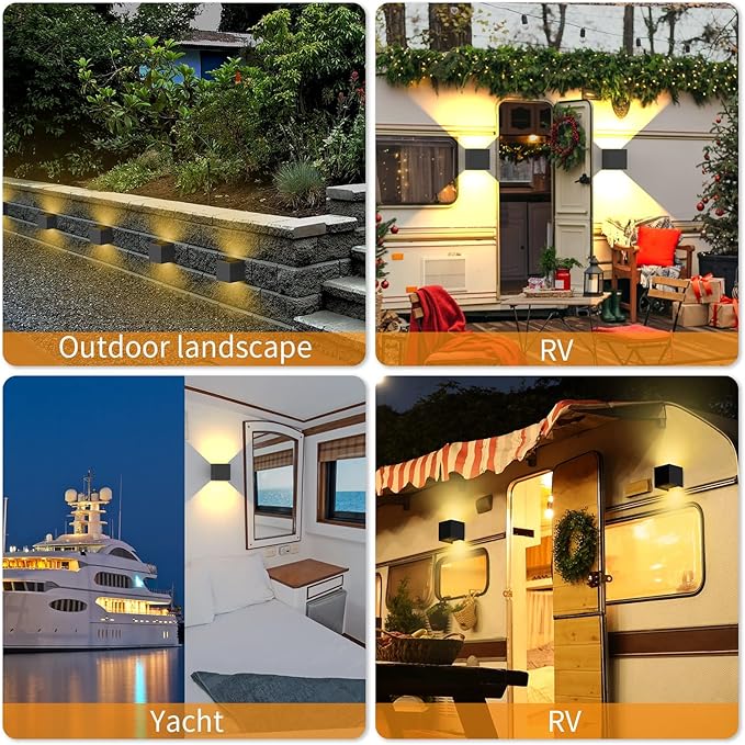 12V Deck Lights Outdoor Waterproof, Low Voltage Hardscape Lighting,Retaining Wall Lights, 7W 3.9 Inch, IP65 Waterproof Step Light, 12V Low Voltage AC, The Warm Light 2700K