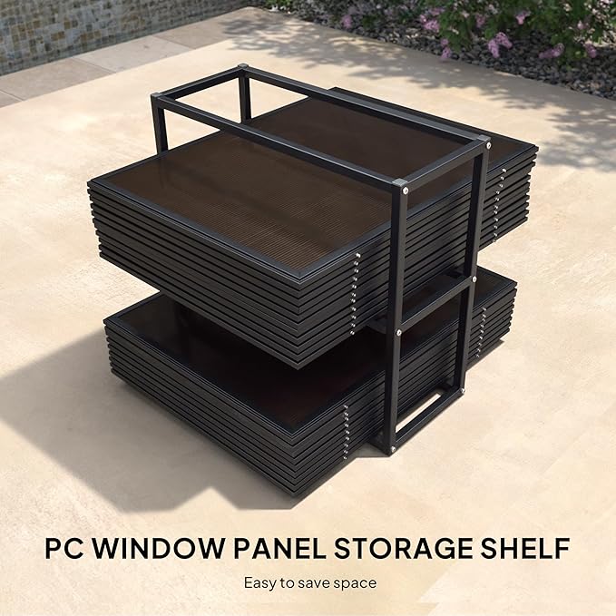 PURPLE LEAF 12' X 20' Patio Hardtop Gazebo Double Top Galvanized Steel Screen Aluminum Outdoor Solarium for Garden Backyard