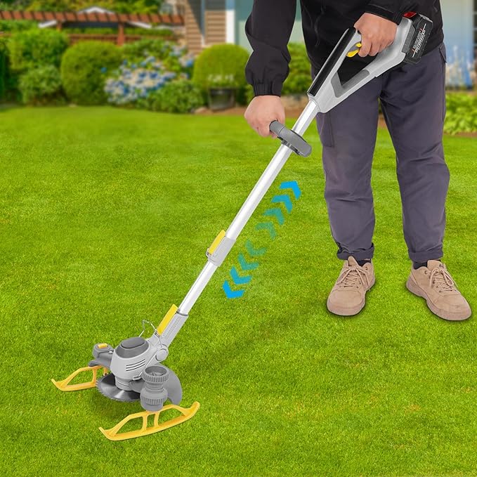 Cordless Weed Wacker,Electric Grass Trimmer,Lightweight Edger Trimmer,Mini-Mower for Lawn Care and Yard Work