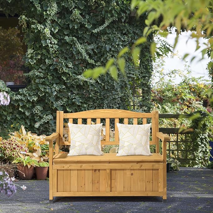 44" Outdoor Storage Bench Deck Box, Entryway Storage Bench Portable for Patio Garden Balcony Yard, Outdoor Storage Deck Box,Storage Bench Deck Box for Patio Furniture,Outside Storage Box Bench Chair