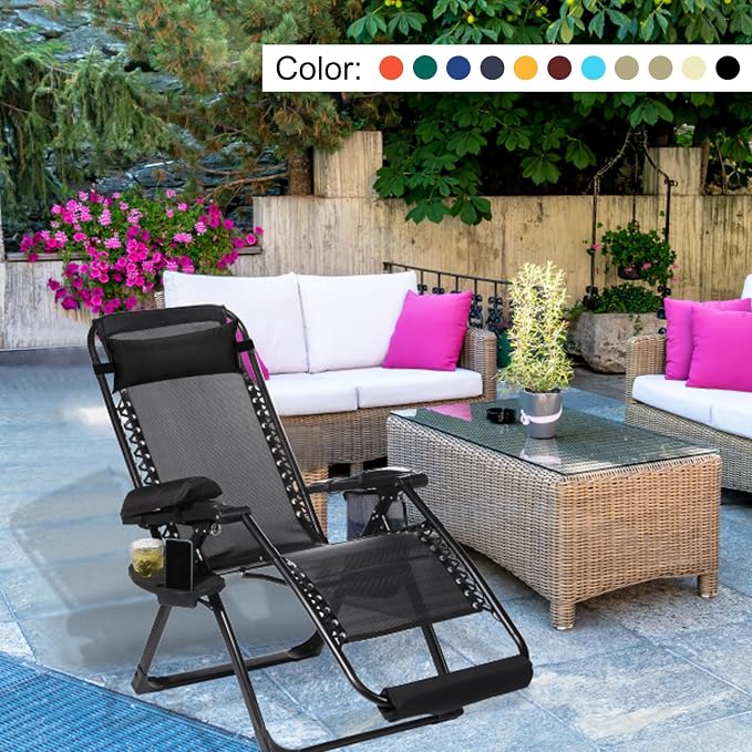 PATIKIL Outdoor Chaise Pillows, 2 Pack Lounger Pillow Waterproof Resistant with Adjustable Elastic Strap for Recliner Office Beach Chair, Dark Coffee