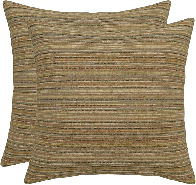 RSH DECOR Square Throw Pillows Set of 2, 20" x 20", Outdoor Pillows Waterproof, Outdoor Pillow Covers, Pillow Covers for Couch, Moran Sonoma, Made in USA