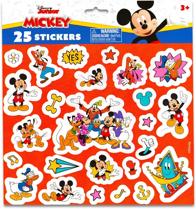 Mickey and Friends Inflatable Pool - Bundle with Disney Inflatable Kiddie Pool for Boys, Girls, Kids Plus Stickers, More | Mickey and Friends Kiddie Pool Set (48" L x 48" W x 10" H)