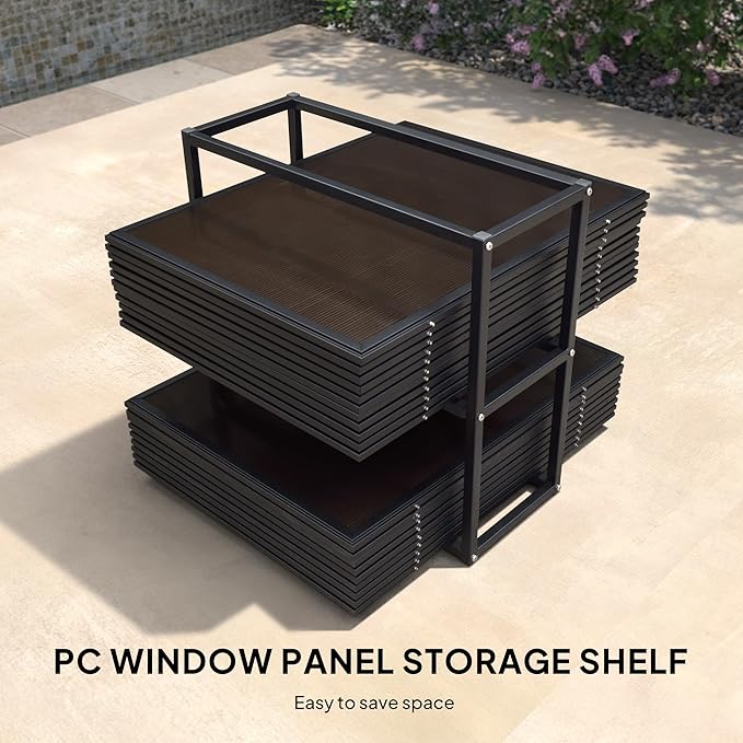 PURPLE LEAF Hardtop Gazebo Sunroom 12' x 18', Enclosed Patio Solarium with Mesh & Removable PC Panels, Magnetic Sliding Doors Outdoor Living Space for Backyard Lounge, Dining & Spa and 36 Solar Lights