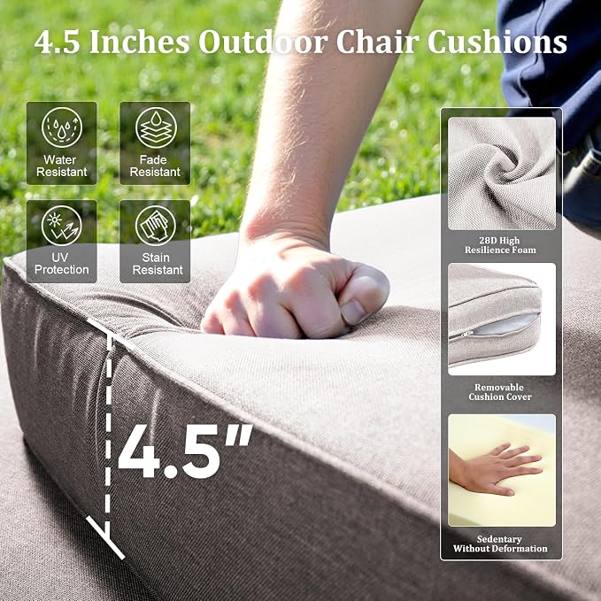 Outdoor Swivel Rocker Patio Chairs Set of 3, High Back Swivel Patio Chairs with Side Table & Metal Arm, Wicker Outdoor Bistro Set for Porch, Yard, Deck, Poolside, Grey/Grey