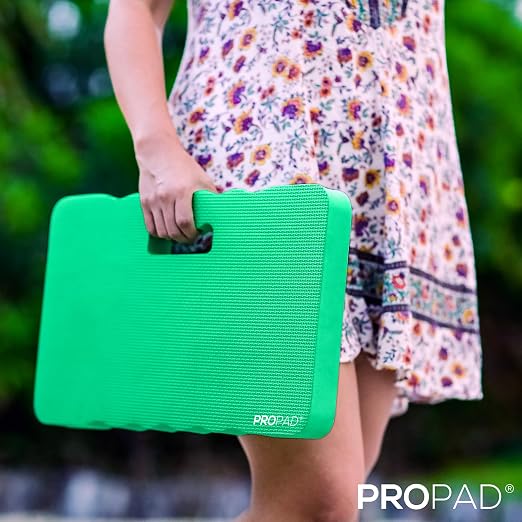 RED Home Club Thick Kneeling Pads, Garden Kneeler for Gardening, Bath Kneeler for Baby Bath, Kneeling Mat for Yoga, Knee Pad for Work, Extra Large (XL) 18 x 11 x 1.5 Inches, Green (Pack of 2)