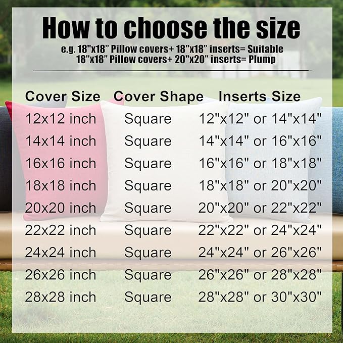 NiNi ALL Waterproof Outdoor Pillow Covers 20x20 Set of 2 Patio Light Blue | Faux Linen Textured Decorative Solid Throw Pillow Covers Farmhouse for Garden Furniture Tent Balcony Couch Sofa Cushion