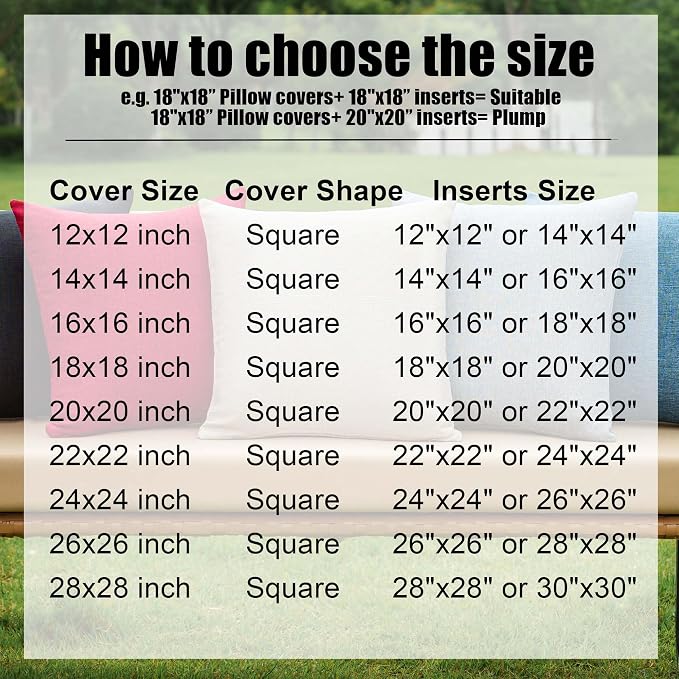 NiNi ALL Waterproof Outdoor Pillow Covers 22x22 Set of 2 Patio Beige | Faux Linen Textured Decorative Solid Throw Pillow Covers Farmhouse for Garden Furniture Tent Balcony Couch Sofa Cushion