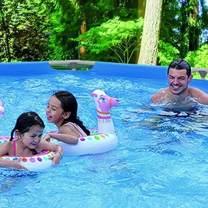 2/ 2.6/ 3.3/ 4 Foot Deep Round Frame Above Ground Swimming Pool Set, Heavy Duty Backyard Family Swimming Pool Outdoor with Repair Patch, Hard Plastic Pools/Bathing Tub(678L/179GAL - 1.2X0.6M (D X H))