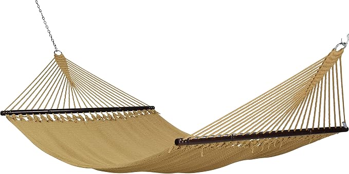 Jumbo Caribbean Hammock - 55 Inch - Soft-Spun Polyester - Tan
