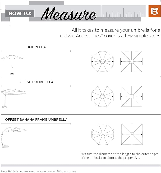 Classic Accessories Ravenna Water-Resistant 11 Foot Patio Umbrella Cover, Patio Furniture Covers