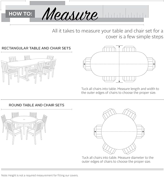 Classic Accessories Veranda Water-Resistant 70 Inch Round Patio Table & Chair Set Cover, Outdoor Table Cover