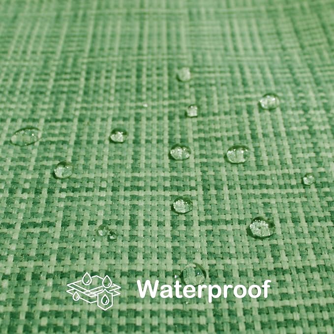 Kevin Textile Outdoor Waterproof 20"x20" Pillow Covers 2 Pack, Sage Green | Water Resistant, Faux Linen Yarn-dyed, Woven Texture Throw Pillow Covers for Tent Patio Garden Couch Sofa