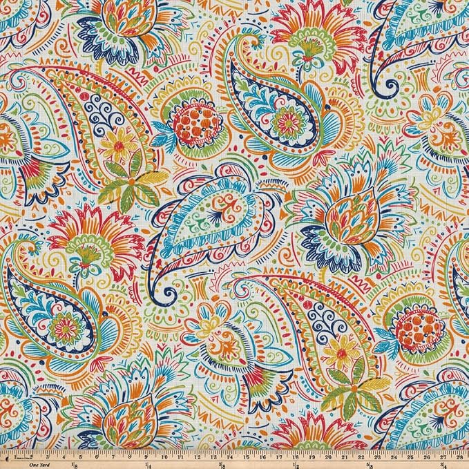 Pillow Perfect Paisley Indoor/Outdoor Accent Throw Pillow, Plush Fill, Weather, and Fade Resistant, Large Throw - 18.5" x 18.5", Blue/Green Gilford, 2 Count