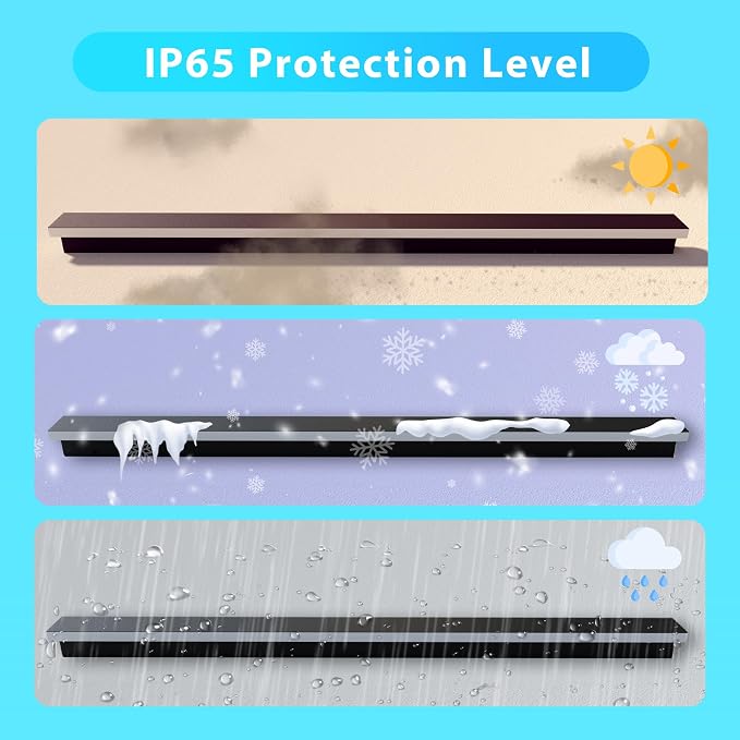 Outdoor Wall Light LED Long Wall Sconce 39.38in Ip65 Waterproof Black Modern Outdoor Lights 3000k 32W Metal Exterior Light Fixture for Porch Light Patio Door Yard Garden Villa Living Room