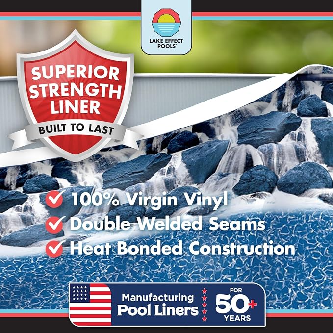 Lake Effect Pools 'Lifestyle' 15 ft x 24 ft Oval Above Ground Swimming Pool | 54 Inch Resin Protected Steel Sided Walls | Bundle Includes: 25 Gauge Overlap Liner & Widemouth Skimmer