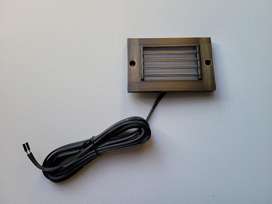 Ironsmith Brass Low Voltage Step Lights – Outdoor Landscape LED Deck & Wall Lighting – Louvered or Puck Style Options (Ironsmith StepLite™ Core)