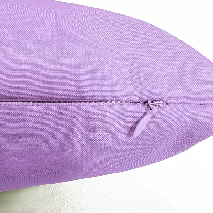 VAKADO Outdoor Waterproof Throw Pillow Covers 20X20 Set of 2 Decorative Purple Patio Furniture Cushion Cases Outside Decor for Couch Garden Bench Porch